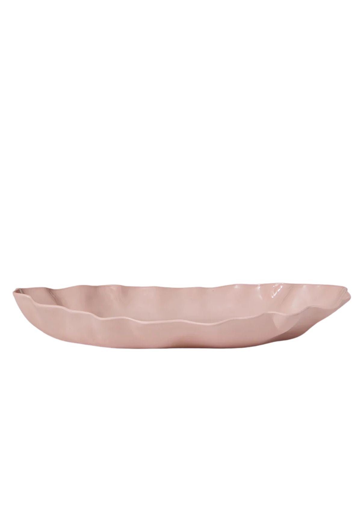 Marmoset Found Ruffle Rectangle Platter - Icy PInk – Deer Willow