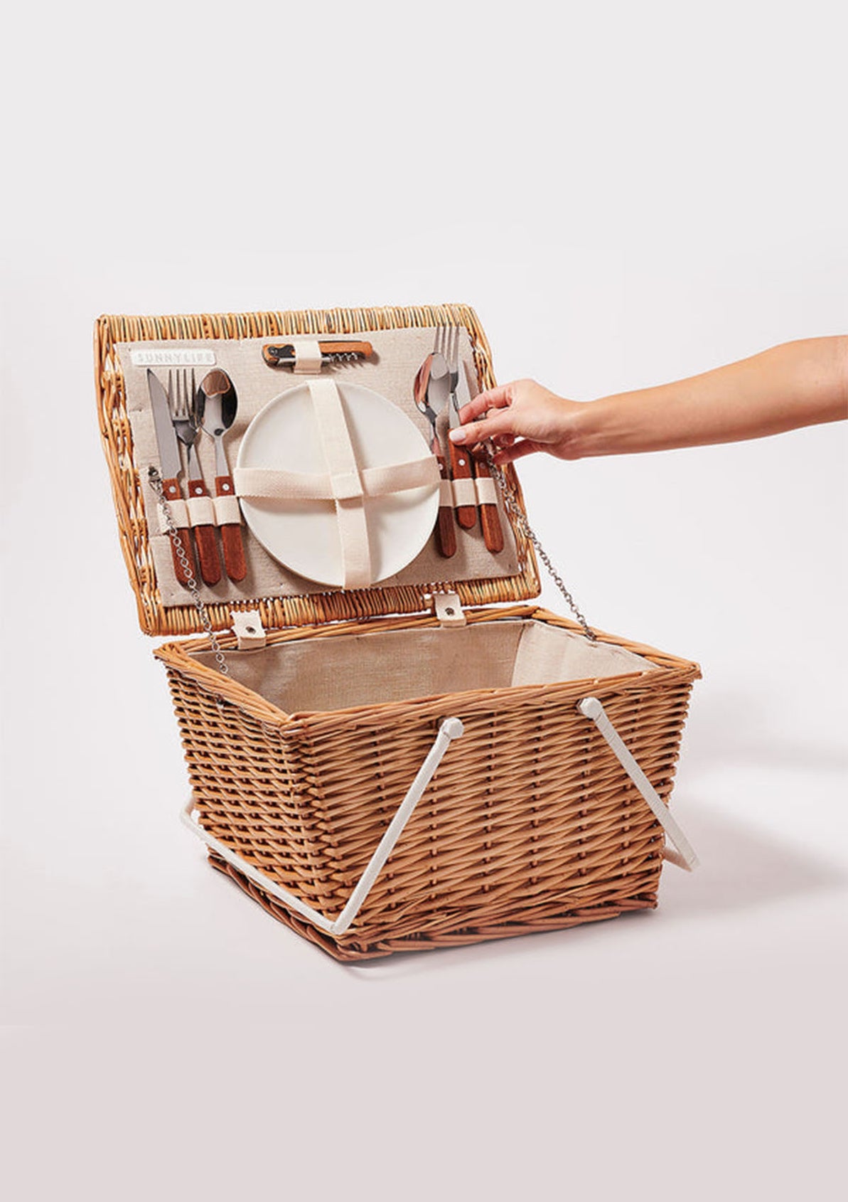 Sunnylife Small Picnic Basket Natural Deer Willow