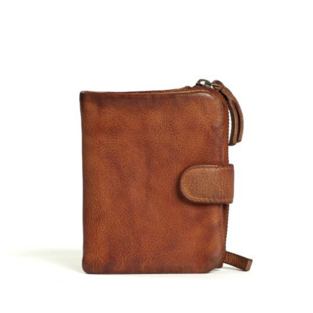 corsica leather wallet sticks and stones cognac